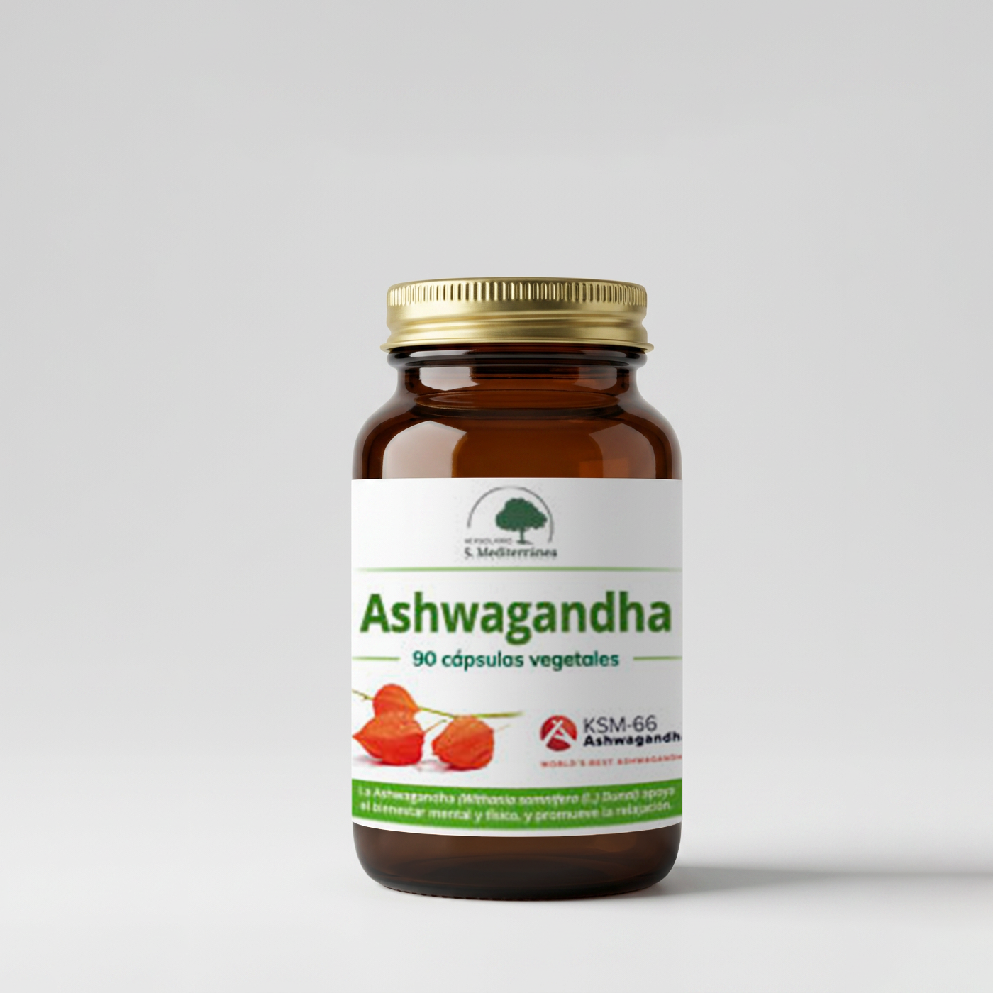 Ashwagandha, 90 cápsulas vegetales | Salud Mediterránea