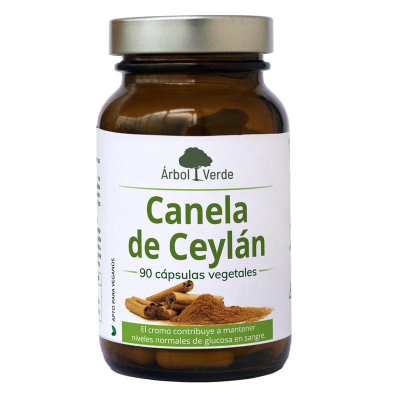 Canela de Ceylán - 90 Capsulas. Árbol Verde. Herbolario Salud Mediterranea