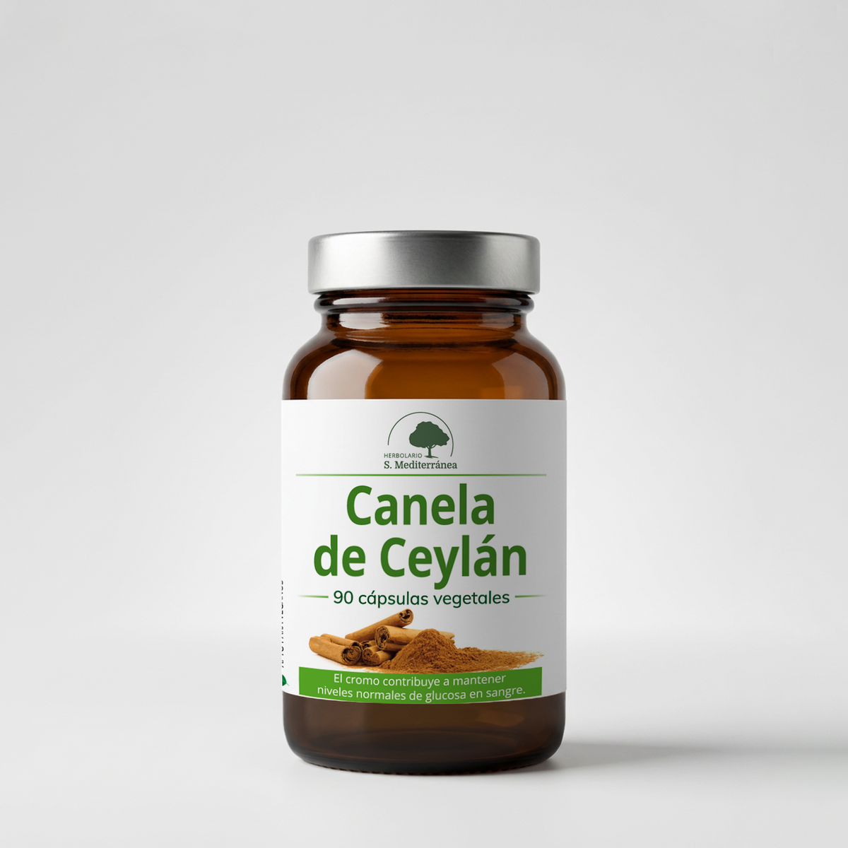 Canela de Ceylán, 90 cápsulas vegetales | Salud Mediterránea