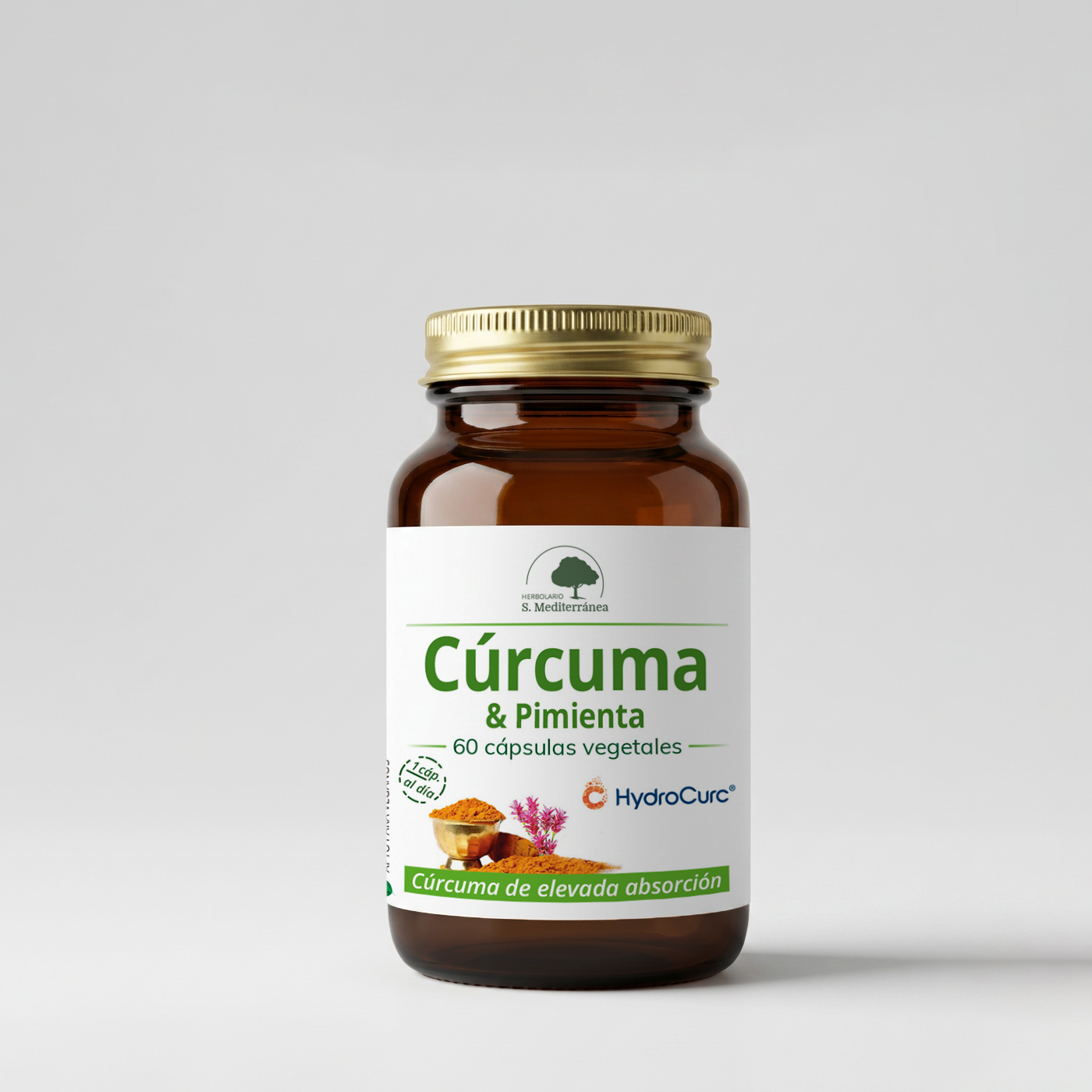 Cúrcuma con Pimienta, 60 cápsulas vegetales | Salud Mediterránea