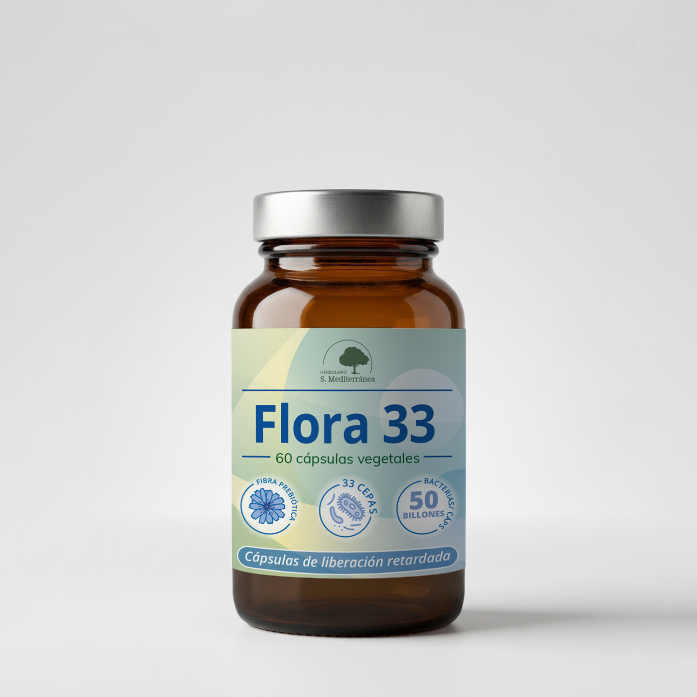 Flora 33, pre y probioticos, 60 cápsulas | Salud Mediterránea