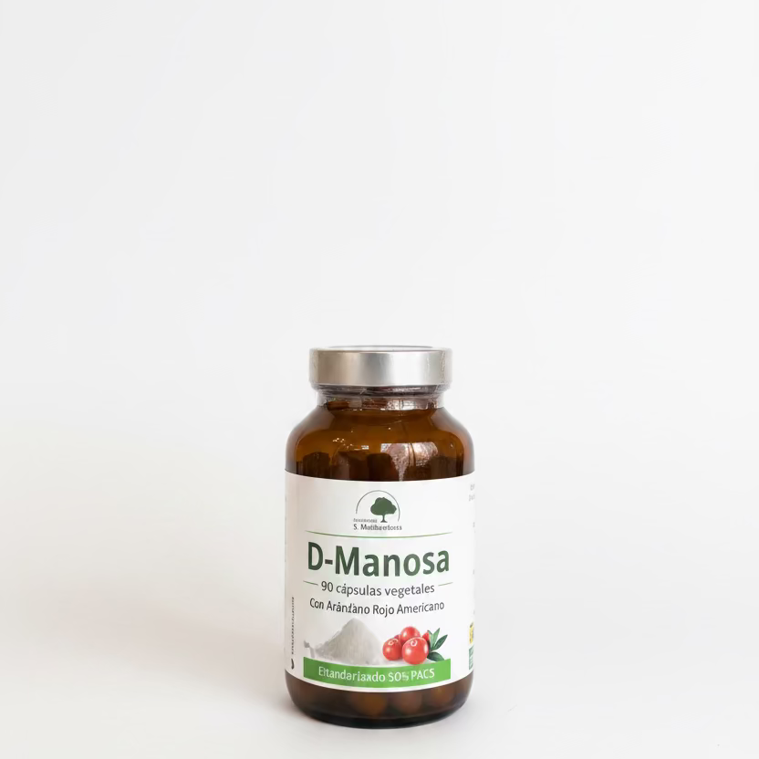 D-Mannose with American Cranberry - 90 Capsules. Herbolario S. Mediterránea