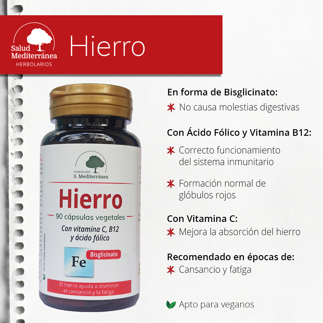 Hierro - 90 Capsulas. Herbolario S. Mediterránea