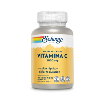 Vitamina C 1000 mg - 100 Comprimidos. Solaray. Herbolario Salud Mediterránea