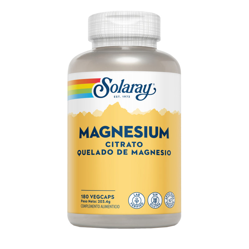 Magnesio Citrato Quelado - 90 Cápsulas. Solaray. Herbolario Salud Mediterránea