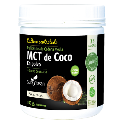 MCT de Coco en Polvo - 150g. Sura Vitasan. Herbolario Salud Mediterranea