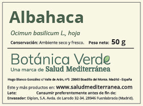 Albahaca. Planta en bolsa - 50 gr. Botánica Verde