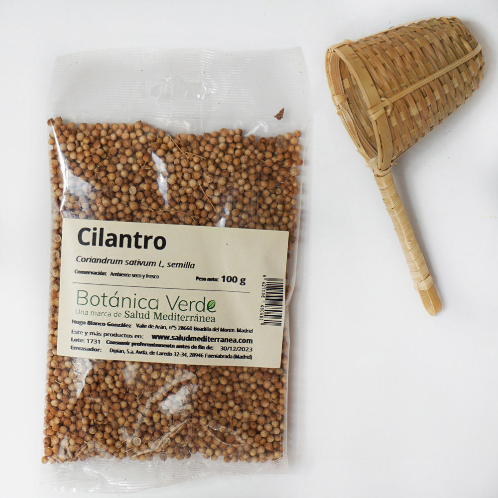 Cilantro en semillas. Planta en bolsa - 100 gr. Botánica Verde