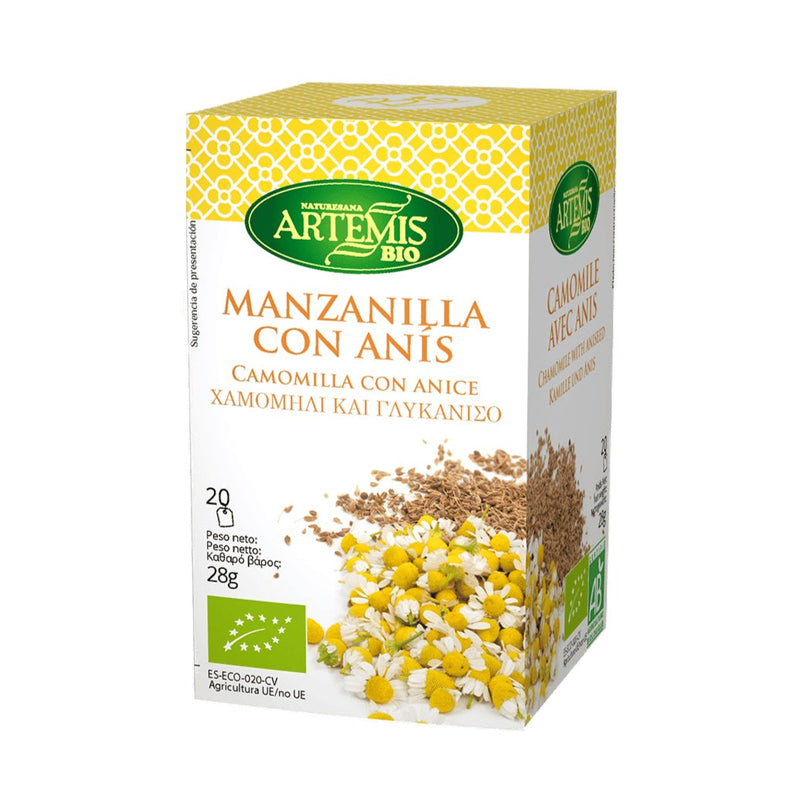 Manzanilla con Anís - 20 Filtros. Artemis BIO. Herbolario Salud Mediterranea