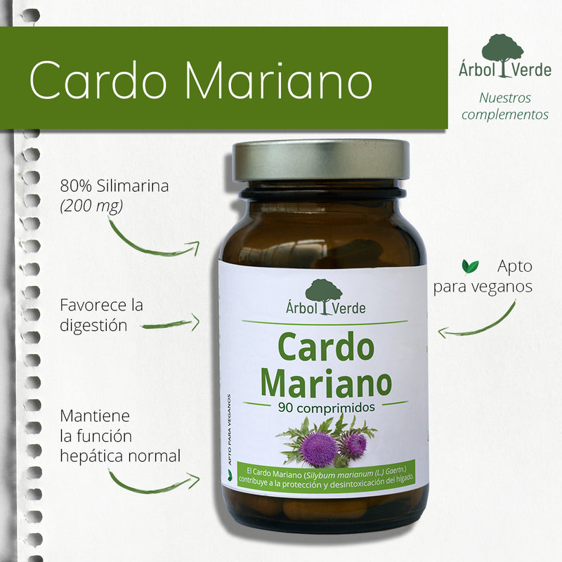 Monografico Cardo Mariano - 90 Comprimidos. Árbol Verde. Herbolario Salud Mediterranea