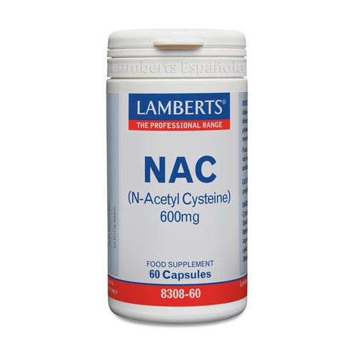 NAC (N-Acetil Cisteína) 600mg - 60 Comprimidos. Lamberts. Herbolario Salud Mediterránea