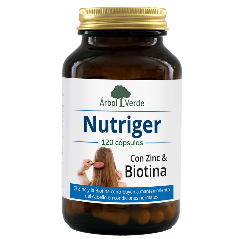 Nutriger (con biotina & zinc) - 120 Cápsulas. Árbol Verde. Herbolario Salud Mediterranea