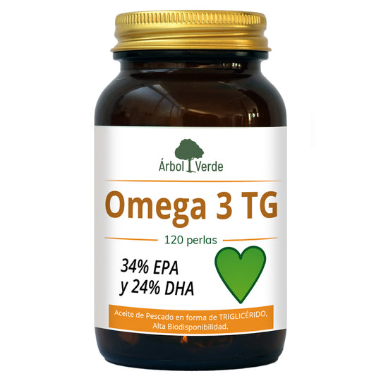 Omega 3 TG (con 34% EPA y 24% DHA) - 120 Perlas. Árbol Verde. Herbolario Salud Mediterranea