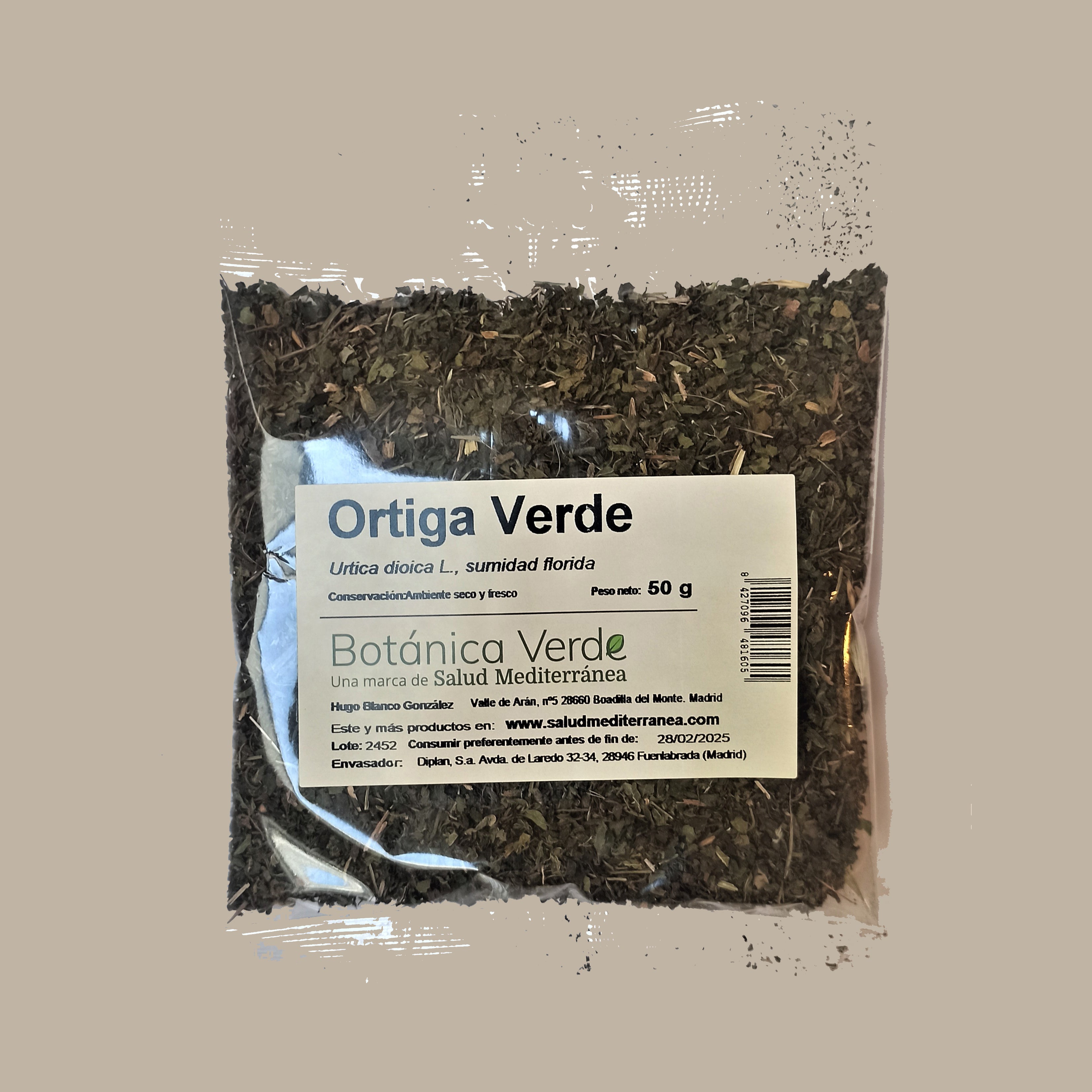 Ortiga Verde. Planta en bolsa - 50 gr. Salud Mediterránea