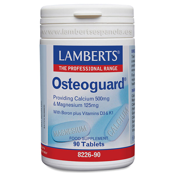 Osteoguard (Calcio, Magnesio, Boro y Vitaminas D y K) - 90 Cápsulas. Lamberts. Herbolario Salud Mediterranea