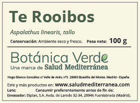 Té Rooibos. Planta en bolsa - 100 gr. Botánica Verde