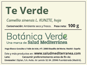 Té Verde. Planta en bolsa - 100 gr. Botánica Verde