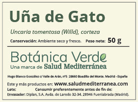 Uña de Gato en corteza. Planta en bolsa - 50 gr. Botánica Verde