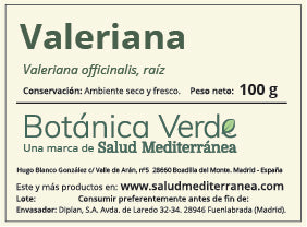 Valeriana en raíz. Planta en bolsa - 100 gr. Botánica Verde
