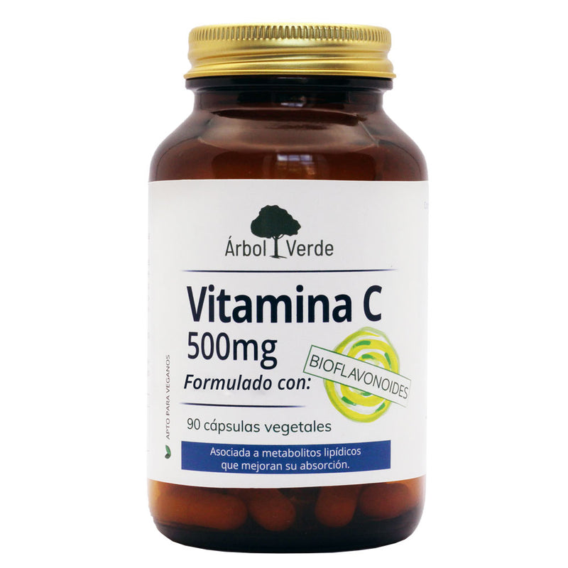 Vitamina C PureWay 500 mg con Bioflavoniodes - 90 Cápsulas. Árbol Verde. Herbolario Salud Mediterranea