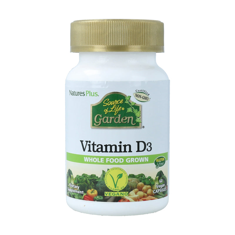 Vitamina D3 Garden - 60 Cápsulas. Natures Plus. Herbolario Salud Mediterranea