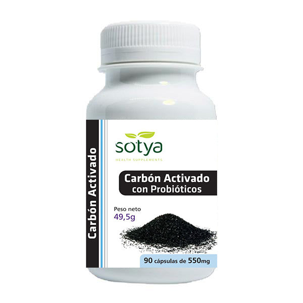 Carbón Activado con Probióticos - 90 Capsulas. Sotya. Herbolario Salud Mediterranea