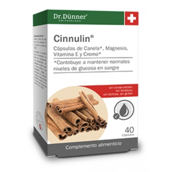 Cinnulin - 40 Cápsulas. Dr. Dünner. Herbolario Salud Mediterranea