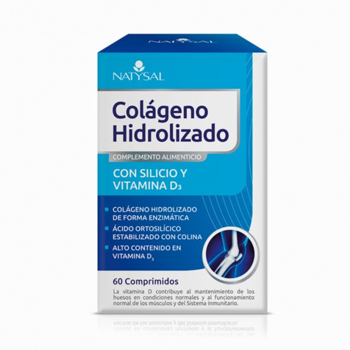 Colágeno Hidrolizado con Silicio y Vitamina D3 - 60 Comprimidos. Natysal. Herbolario Salud Mediterranea