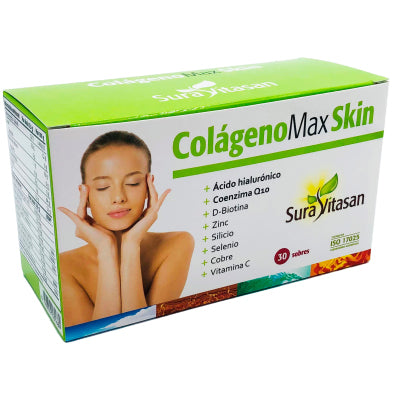 Colágeno Max Skin - 3 Sobres. Sura Vitasan. Herbolario Salud Mediterranea