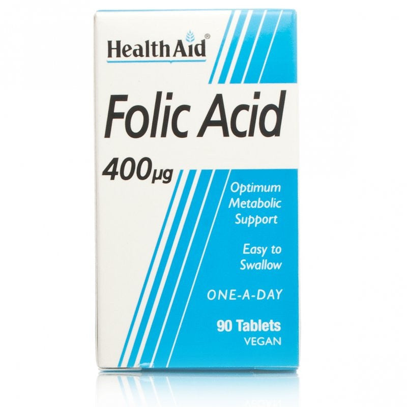 Ácido Folico 400mcg - 90 Comprimidos. Health Aid. Herbolario Salud Mediterránea