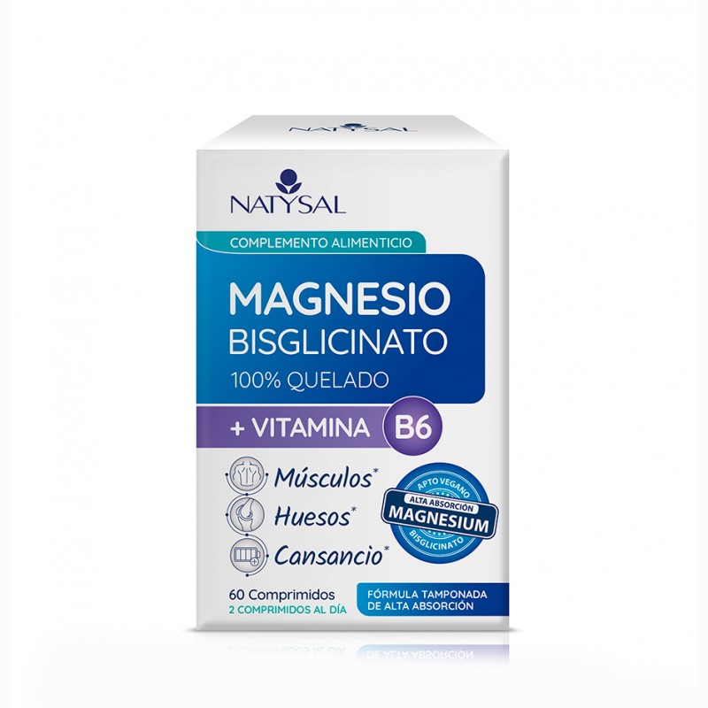 Magnesio Bisglicinato - 60 Comprimidos. Natysal. Herbolario Salud Mediterranea