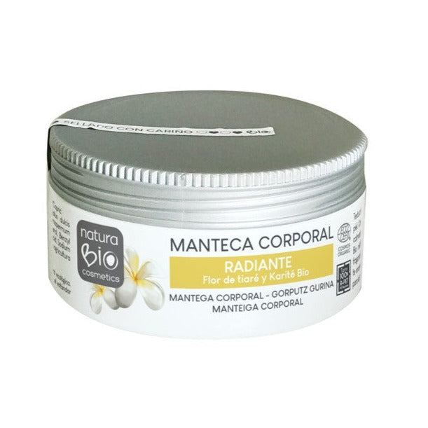 Manteca Corporal Tiaré y Karité - 200 ml. Natura BIO Cosmetics. Herbolario Salud Mediterranea