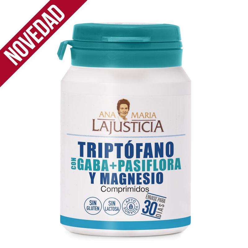 Triptofano con Gaba + Pasiflora y Magnesio - 60 Comprimidos. Ana Mª Lajusticia. Herbolario Salud Mediterranea