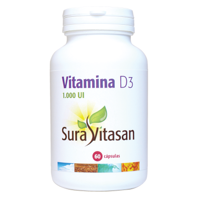 Vitamina D3 - 60 cápsulas. Sura Vitasan. Herbolario Salud Mediterránea