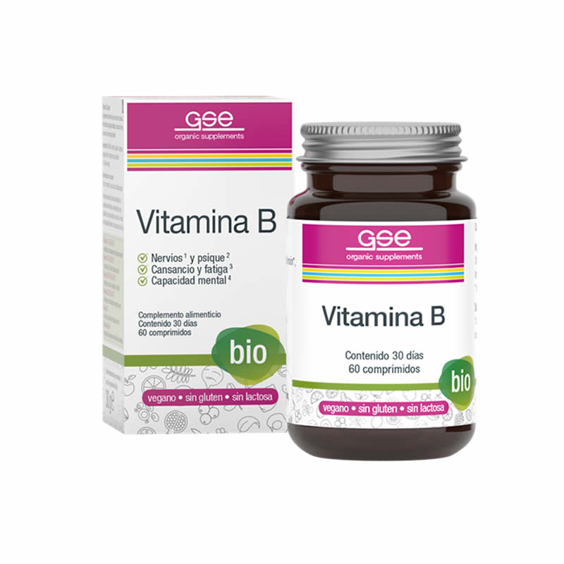 Vitamina B - 60 comprimidos. GSE Organic Supplements