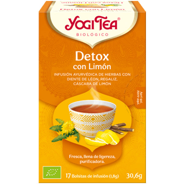 Detox con Limón - 17 Filtros. Yogi Tea. Herbolario Salud Mediterránea