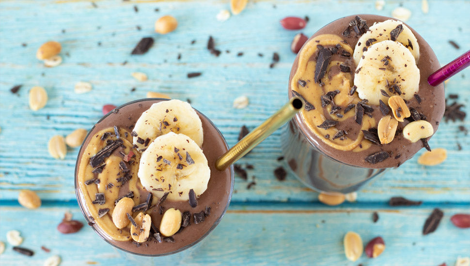 Batido de plátano. Smoothie de plátano. Desayuno saludable. Merienda saludable. Herbolario Salud Mediterránea. Recetas saludables