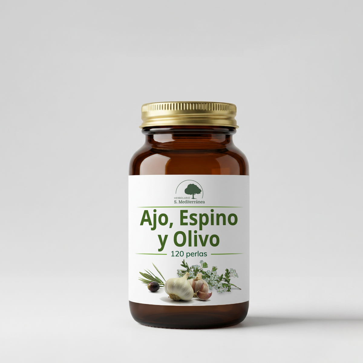 Ajo, Espino y Olivo, 120 perlas | Salud Meditrerránea