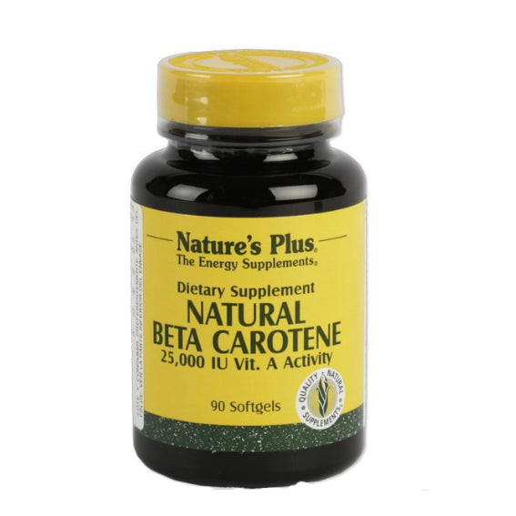 Natural Beta Carotene - 90 Perlas. Natures Plus. Herbolario Salud Mediterranea
