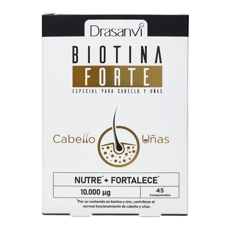 Biotina Forte 10.000 µg - 45 Comprimidos. Drasanvi. Herbolario Salud Mediterranea