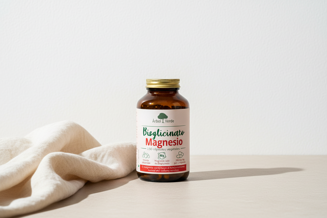 Magnesio Bisglicinato - 150 Capsulas. Herbolario S. Mediterránea