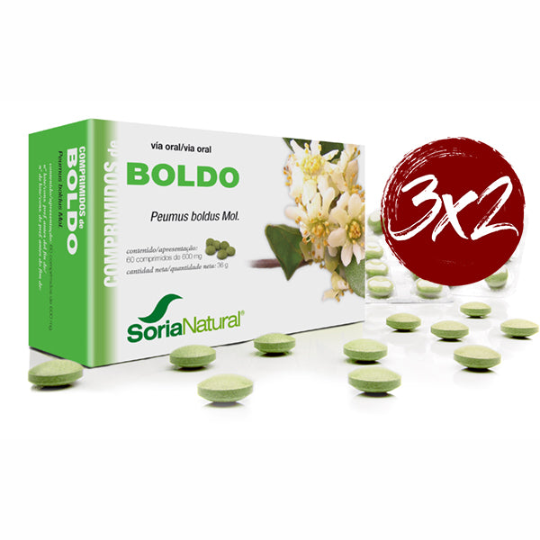 Boldo - 60 Comprimidos. Soria Natural. Herbolario Salud Mediterranea