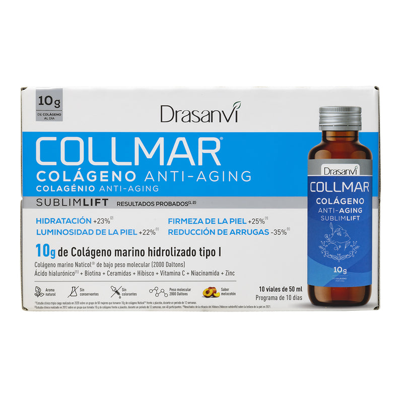 Collmar Colageno Anti-Aging Sublim-Lift Melocotón 10 x 50 ml Viales. Drasanví. Herbolario Salud Mediterranea