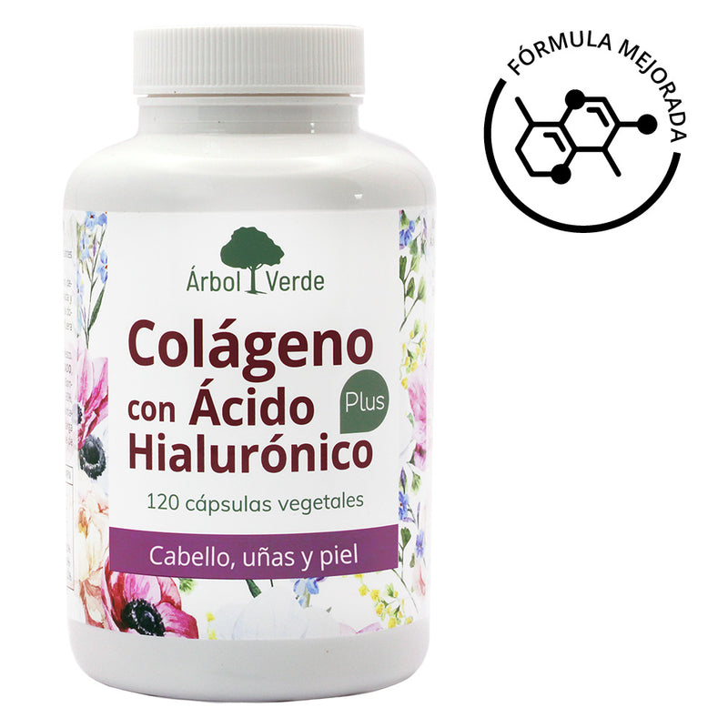 Colágeno & Ácido Hialurónico Plus - 120 Cápsulas. Árbol Verde. Herbolario Salud Mediterranea