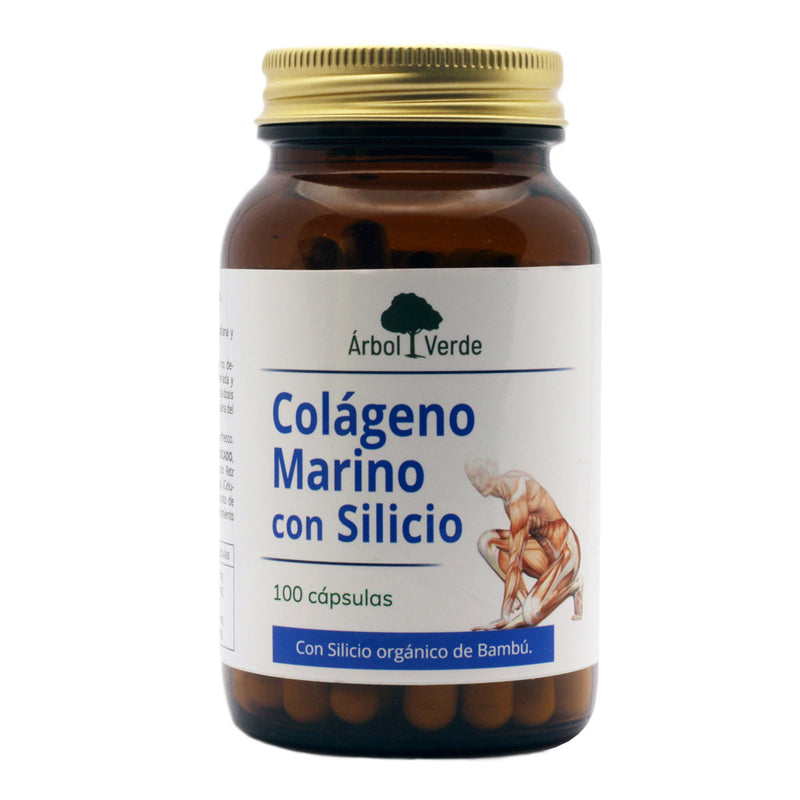 Colágeno Marino con Silicio - 100 Cápsulas. Árbol Verde. Herbolario Salud Mediterránea