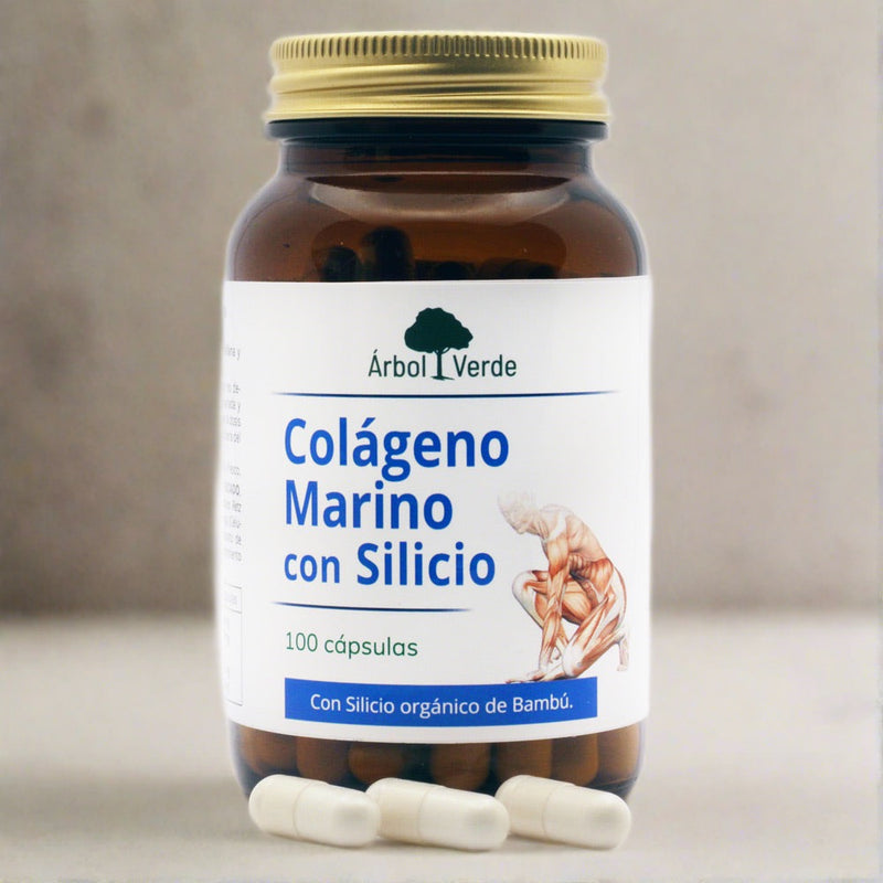Colágeno Marino con Silicio - 100 Cápsulas. Árbol Verde. Herbolario Salud Mediterránea