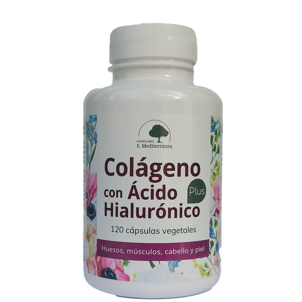 Colágeno & Ácido Hialurónico Plus - 120 Capsulas. Herbolario S. Mediterránea