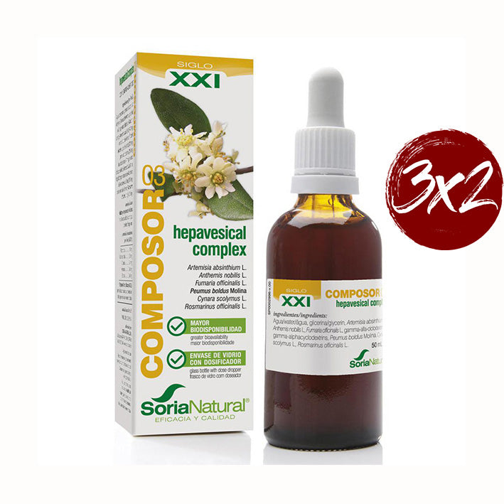 Composor 03. Hepavesical Complex Formula XXI - 50 ml. Soria Natural. Herbolario Salud Mediterranea