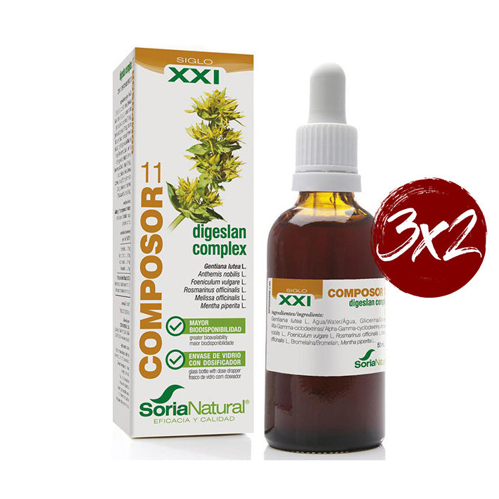 Composor 11. Digeslan Complex Formula XXI - 50 ml. Soria Natural. Herbolario Salud Mediterranea