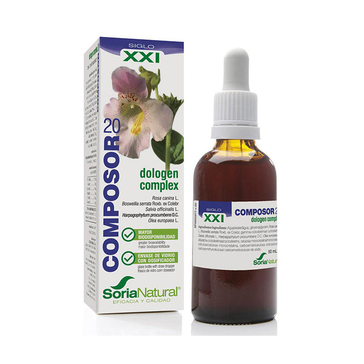 Composor 20. Dologen Complex Formula XXI - 50 ml. Soria Natural. Herbolario Salud Mediterránea
